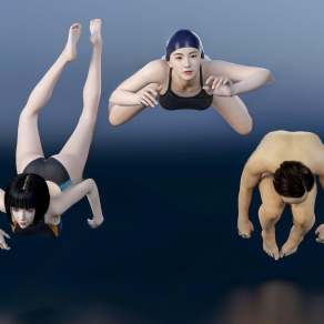 现代多人3D模型下载